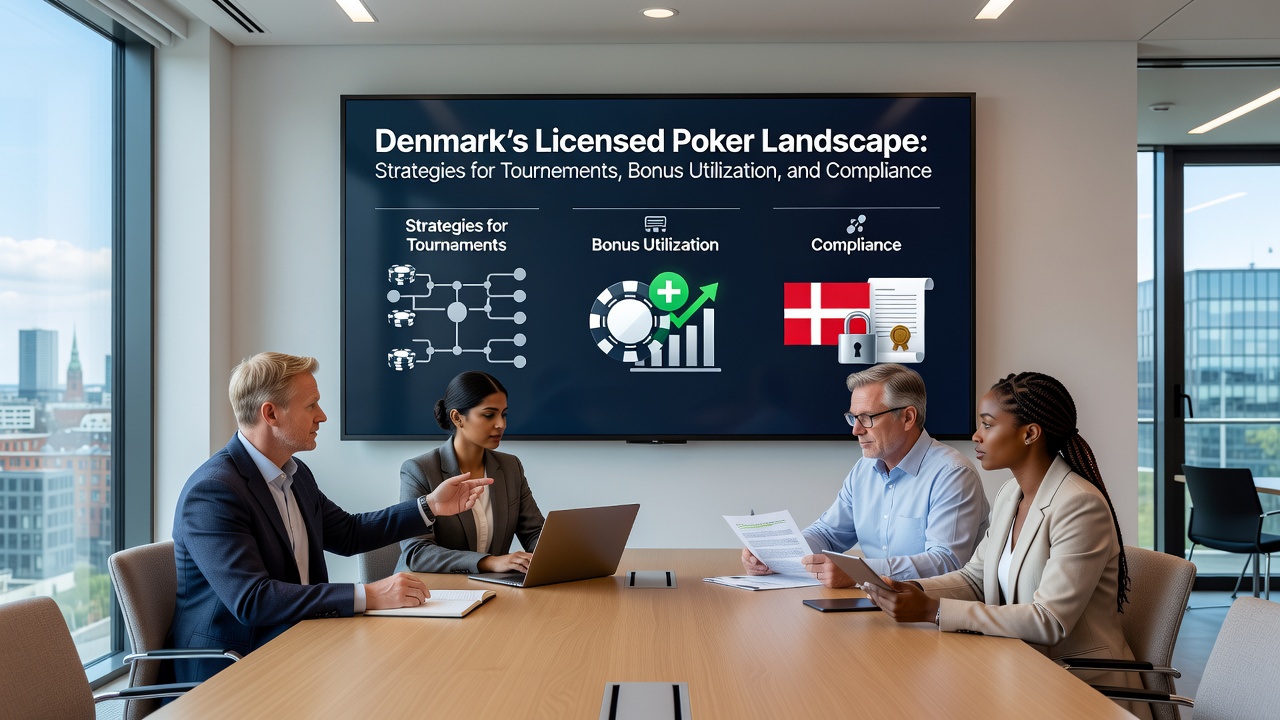Illustration af pokerturneringer og bonusvilkår på licenserede danske sider